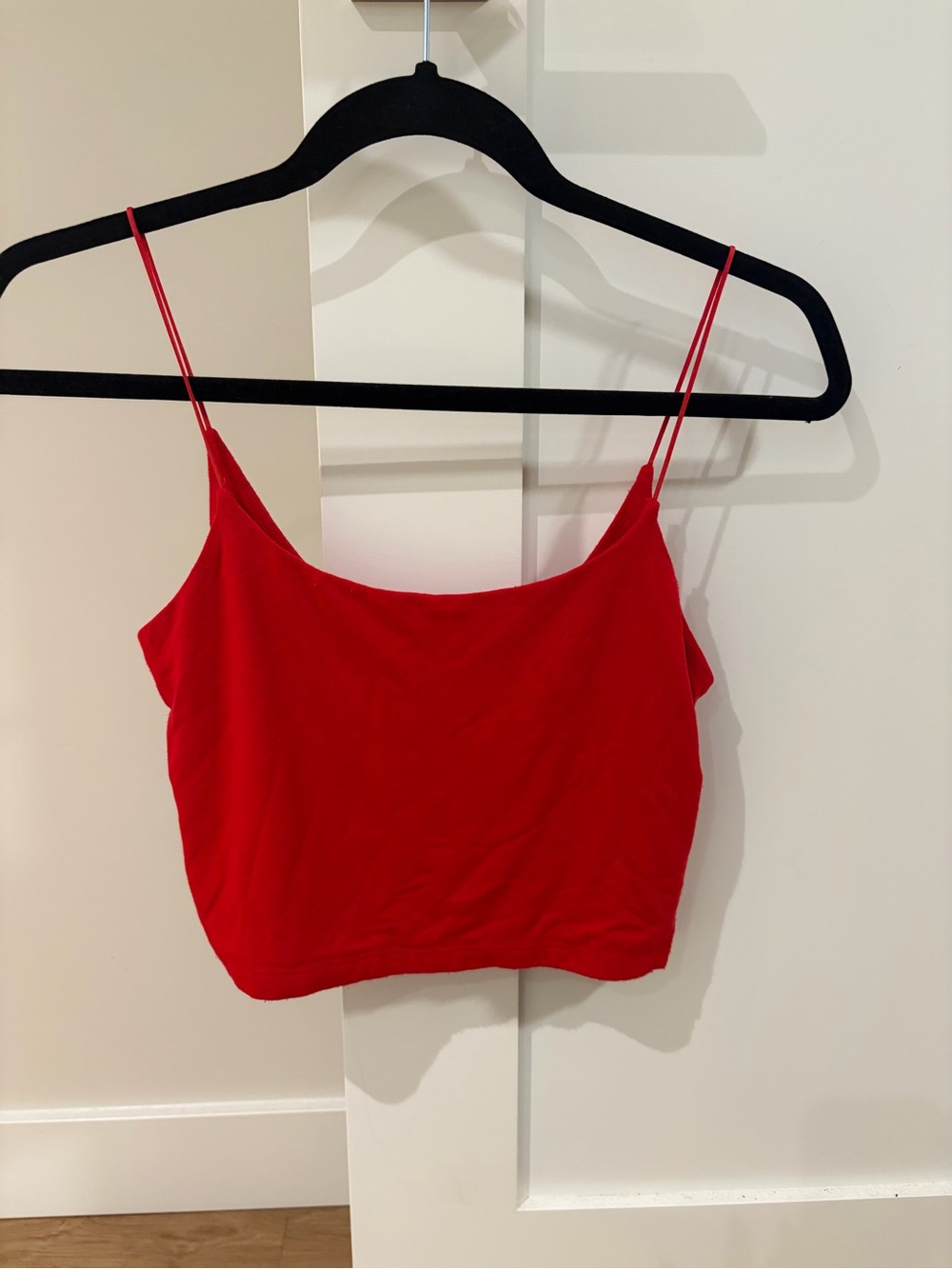 Wilfred Red Spaghetti Strap Crop Top